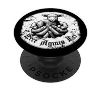 ECCE Agnus Dei Lamb Sanctus Traditionnel Latin Messe Catholique PopSockets PopGrip Adhésif
