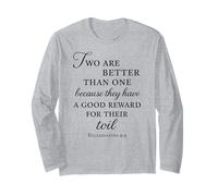 Ecclésiaste Verse biblique Deux Valent Mieux qu'un Toil Unity Manche Longue