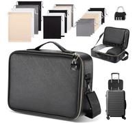 Eccliy Organiseur de rangement verrouillable pour jouets pour adultes avec 20 sacs à cordon de serrage de tailles différentes pour adultes - Boîte à outils discrète (noir, 36 x 26 x 10 cm)