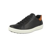 ECCO Baskets Soft 7 Easy Slip pour Homme, Noir/Cognac, 13-13.5