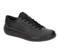 ECCO Baskets Noires 501594 Soft Zero M pour Homme, Lacets en Cuir imperméable 42