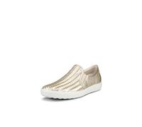 ECCO Baskets Soft 7 Woven Slip on 2.0 pour Femme, Or Blanc Pur, 39 EU