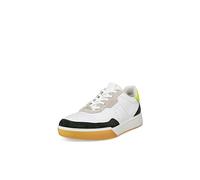 ECCO Baskets Street Court Lace pour Homme, Tourbe/Blanc/Citron Vert, 39.5/40 EU
