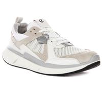 Ecco Biom 2.2 En Cuir Léger Lacets Homme Trainer Blanc Cassé UK 7-12