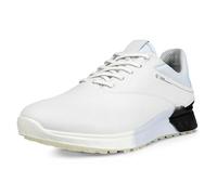 ECCO Chaussures de Golf S-Three Gore-Tex pour Homme, Blanc Noir Air, 10/10.5 UK