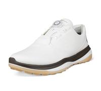ECCO Chaussures Golf Crampons Hommes Boa - Blanc/Asphalte - UK 7.5