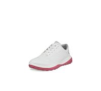 Ecco Chaussures de golf W Lace Femmes Respirantes Blanc/Bubblegum UK 6