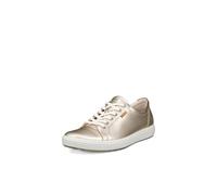 Ecco Damen Soft 7 430003 Full Grain Leather Pure White Gold Trainer 37 EU