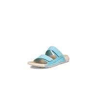 ECCO Femme Cozmo Two Band Sandale Glissante, Nubuck Aquatique, 37 EU