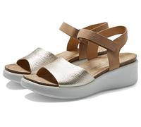 ECCO Sandales Femme Flowt Wedge Cork – Pure White Gold/Powder – 38 EU