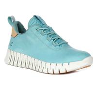 Ecco Gruuv Dritan Nappa Lacé Élastique Femmes Trainer En Bleu EU 37-42