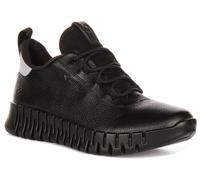 Ecco Gruuv Dritan Nappa Lacé Élastique Femmes Trainer En Bleu EU 37-42