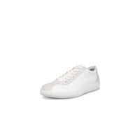 Ecco Herren Soft Zero Leder White Shadow White Trainer 43 EU