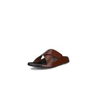 ECCO Men's Cozmo Two Band Cross Slide Sandal, Cognac, 13-13.5