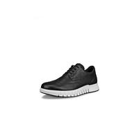 ECCO Men's Gruuv Studio Wingtip Sneaker, Black/Black, 5-5.5
