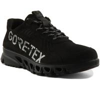 Ecco Multi Vent Cuir Chaussures De Sport Pour Hommes En Noir EU 39-46