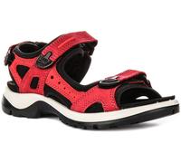 Ecco Offroad Nubuck Cuir Sandale De Randonnée Pour Femmes En Rouge Noir UK 3 - 8