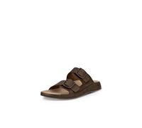 ECCO Sandales Cozmo à deux bandes pour homme, Nubuck marron noix de muscade, 7/7.5 UK