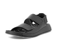 ECCO Sandales Cozmo à trois bandes pour homme, noir, 10-10.5