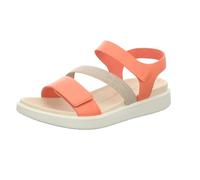 ECCO Sandales Flowt 2 bandes pour femme, Nubuck corail, 38/38.5 EU