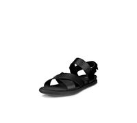 ECCO Sandales plates Samara pour femme, noir, 6-6.5