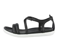Ecco Simpil, Sandales Plates Femme, Noir, 35 EU
