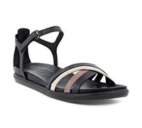 Ecco Simpil, Sandales Plates Femme, Noir Multicolore, 36 EU