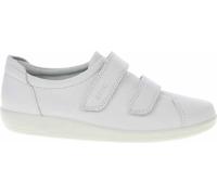 Ecco Soft 2.0 2065130100, Chaussures pour femmes, Slipper, cuir, Bright White, confortable - Chaussures pour femmes Ballerines / Slipper confortables, blanc, cuir