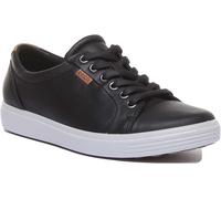 Ecco Soft Cuir Smart À Lacets Adultes Femmes Baskets En Marine Taille EU 36-42