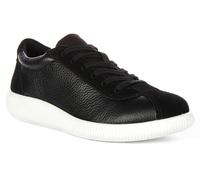 Ecco Soft Zero Comfort Lacet Adultes Femmes Trainer Noir Blanc EU 37-42