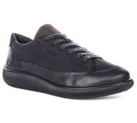 Ecco Soft Zero Wp Lined Nubuck Cuir Femmes Baskets En Marinebleu EU 37-42