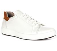 Ecco Souple 7 M Sur Train Contraste Long Dentelle Hommes Baskets Blanc UK 6 - 12