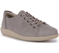 Ecco Stylé Fibre Nubuck Lacets Montants Adultes Femmes Baskets Grises UK 3 - 9