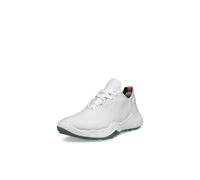 ECCO Women's Biom Hybrid 5 Lace Waterproof Golf Shoe, White/Sedum Green, 9-9.5