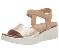 ECCO Women's Flowt Wedge Cork Heeled S Sandal, Pure White Gold Powder, 5.5 UK