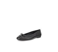ECCO Women's Margot Bow Ballerina Ballet Flat, Black, 7-7. 5