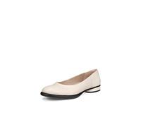 ECCO Women's Sculpted Luxe Ballerina Ballet Flat, Limestone, 10-10.5