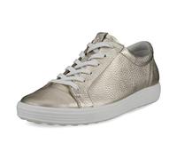 ECCO Women's Soft 7 W Longlace Sneaker, Pure White Gold, 3.5/4 UK