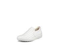 ECCO Women's Soft 7 Woven Slip on 2.0 Sneaker, White, 8-8.5