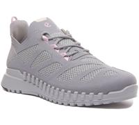ECCO Zipflex En Gris Léger Breathrough Maille Baskets Taille UK 3 - 8