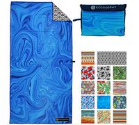 ECCOSOPHY Serviette de Plage en Microfibre, Anti-Sable, séchage Rapide, légères, Super absorbantes, pour Piscine, Voyage, croisière, Camping - Surdimensionnée, pour Adultes (Laguna)