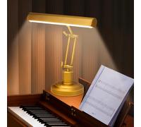 eccuslon Lampe Piano Piano LED - Lampe de Piano Réglable avec Bras Ajustables, Contrôle Tactile & CRI≥95, Lampe Dorée Anti-Éblouissante pour Piano Vertical, Grand Piano & Bureau
