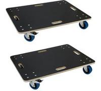 ECD Germany 2x Chariots de transport 60x80 cm avec 2 freins capacité 800 kg plateau roulant bois antidérapant roulettes pivotantes aide manutention déménagement diable mobile roule meuble plateforme A
