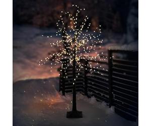 ECD Germany Arbre 150 cm avec 600 LED Blanc Chaud, Arbre de Noël Artificiel, Arbre Lumineux avec Lampes en Forme d'Étoile, Arbre Décoratif pour Noël, Branches Flexibles, pour Intérieur/Extérieur IP44