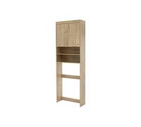 ECD Germany Armoire pour Machine à Laver avec 2 Portes et 2 Compartiments Ouverts, 187,5 x