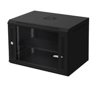 ECD Germany Armoire Réseau 19 Pouces, 7 UH, Noir, Montage Mural, Profondeur 450 mm, 600 x 420 x 450 mm, Entièrement Montée, Boîtier Serveur avec Porte Vitrée de Sécurité Verrouillable, Charge 60 kg