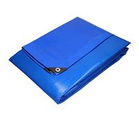 ECD Germany Bâche de Protection Imperméable à l'eau avec Oeillets - 3x4 m 12m² 260 g/m² - Polyéthylène PE Bleu- Résistant à la Moisissure - Couverture Étanche de Jardin Bateau Voiture Piscine Camping