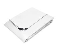 ECD Germany Bâche de Protection Imperméable à l'Eau avec Oeillets - 4x6m 24m² 180g/m² - Polyéthylène PE Blanc - Résistant