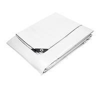 ECD Germany Bâche de Protection Imperméable à l'eau avec Oeillets - 4x6m 24m² 180g/m² - Polyéthylène PE Blanc - Résistant à la Moisissure - Couverture Étanche de Jardin Bateau Voiture Piscine Camping