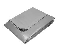 ECD Germany Bâche de Protection Imperméable à l'Eau avec Oeillets - 6x8m 48m² 180g/m²- Polyéthylène PE Gris